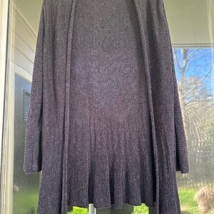Nic+Zoe Women's XL Purple Black Open-Front Sweater cardigan